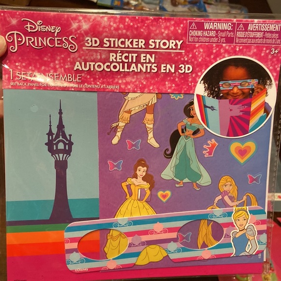 Disney Princess BUNDLE!! Coloring, mini figures and 3D stickers - Picture 4 of 6